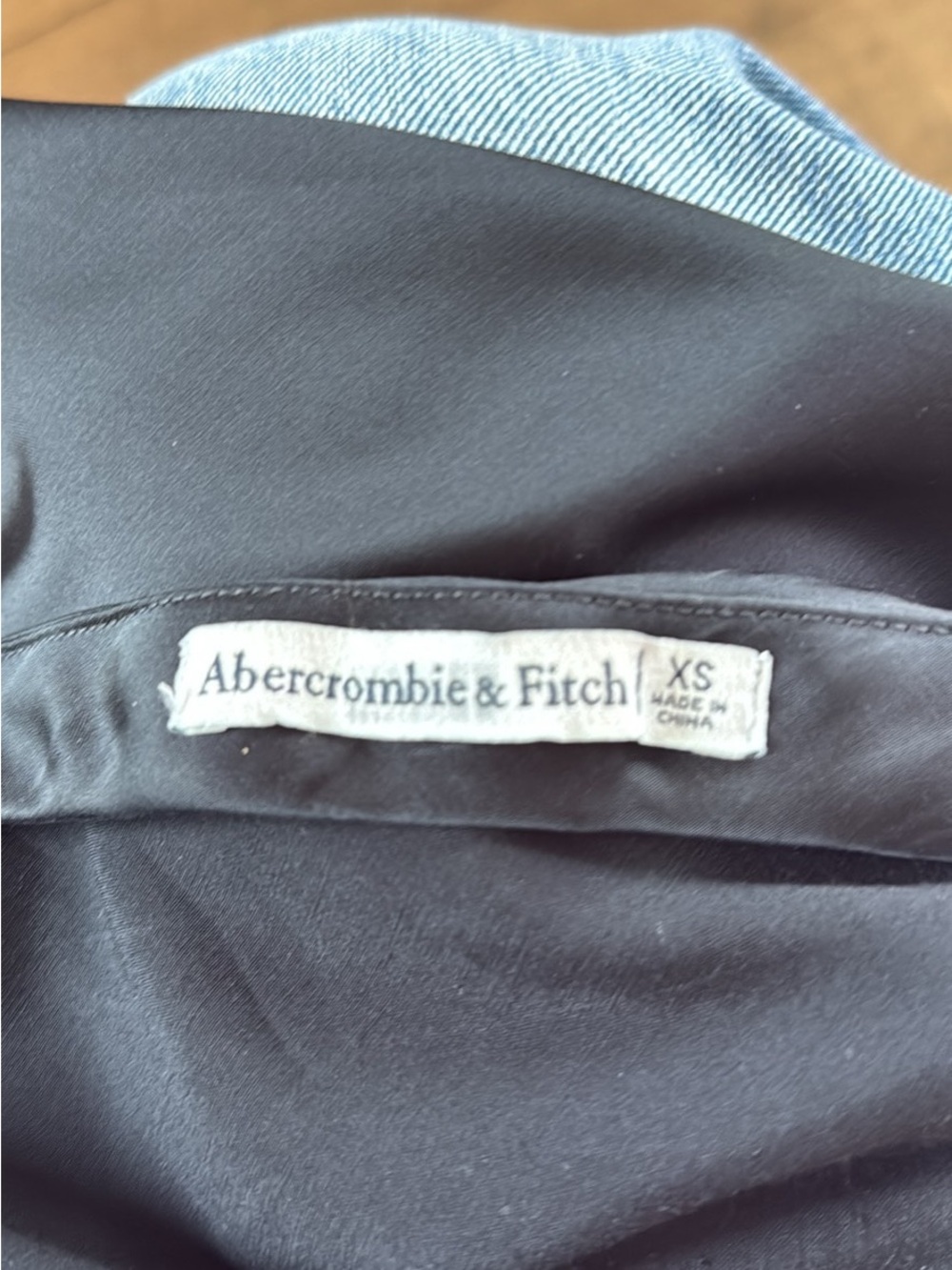Abercrombie & Fitch Black Satin Midi Skirt - Picture 7 of 7